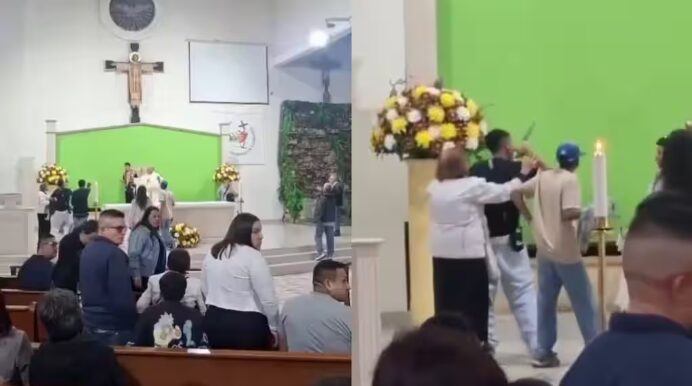 Ladrones con cuchillos interrumpieron una misa, perseguían a un joven para robarlo